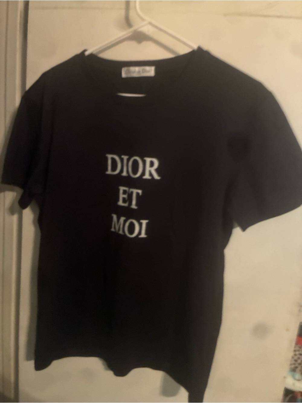 Dior Black Kids Tee with White 'DIOR ET MOI' Logo